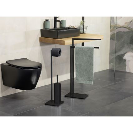 WENKO 71555800 - Porta asciugamani RECCO 48x80,5 cm nero