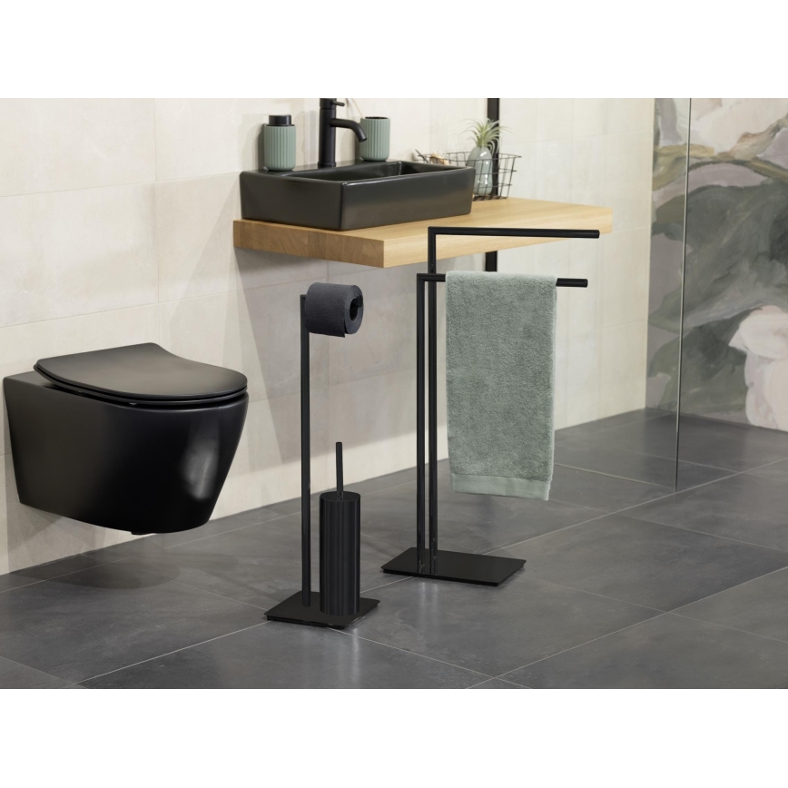 WENKO 71555800 - Porta asciugamani RECCO 48x80,5 cm nero