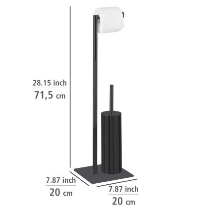 WENKO 71556800 - Set WC RECCO 20x71,5 cm nero