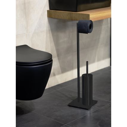 WENKO 71556800 - Set WC RECCO 20x71,5 cm nero