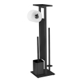 WENKO 71558800 - Set WC DEBAR 21x70,5 cm acciaio inox/nero