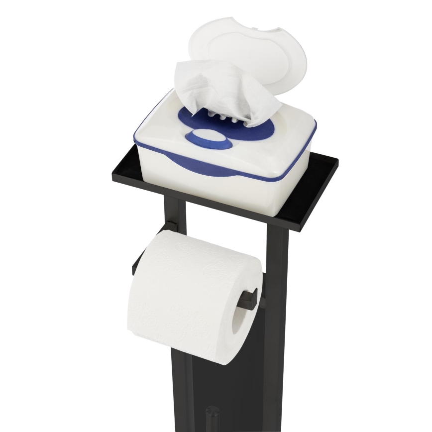 WENKO 71558800 - Set WC DEBAR 21x70,5 cm acciaio inox/nero