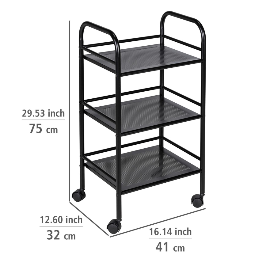 WENKO 71560800 - Carrello 41x75 cm nero