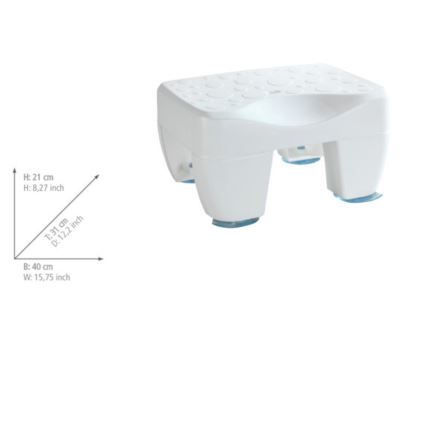 WENKO 73361100 - Sgabello da vasca SECURA 40x31 cm bianco