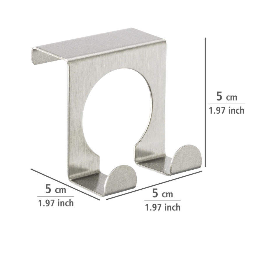 WENKO 8411100 - Gancio 5x5 cm inox/argento
