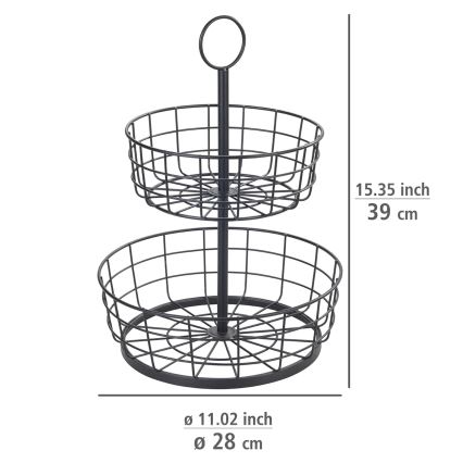 WENKO 88740800 - Cestino LOFT 28x39 cm nero