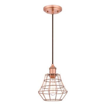 Westinghouse 6105240 - Lampadario a sospensione con cavo NATHAN 1xE27/60W/230V Ø 19 cm rame
