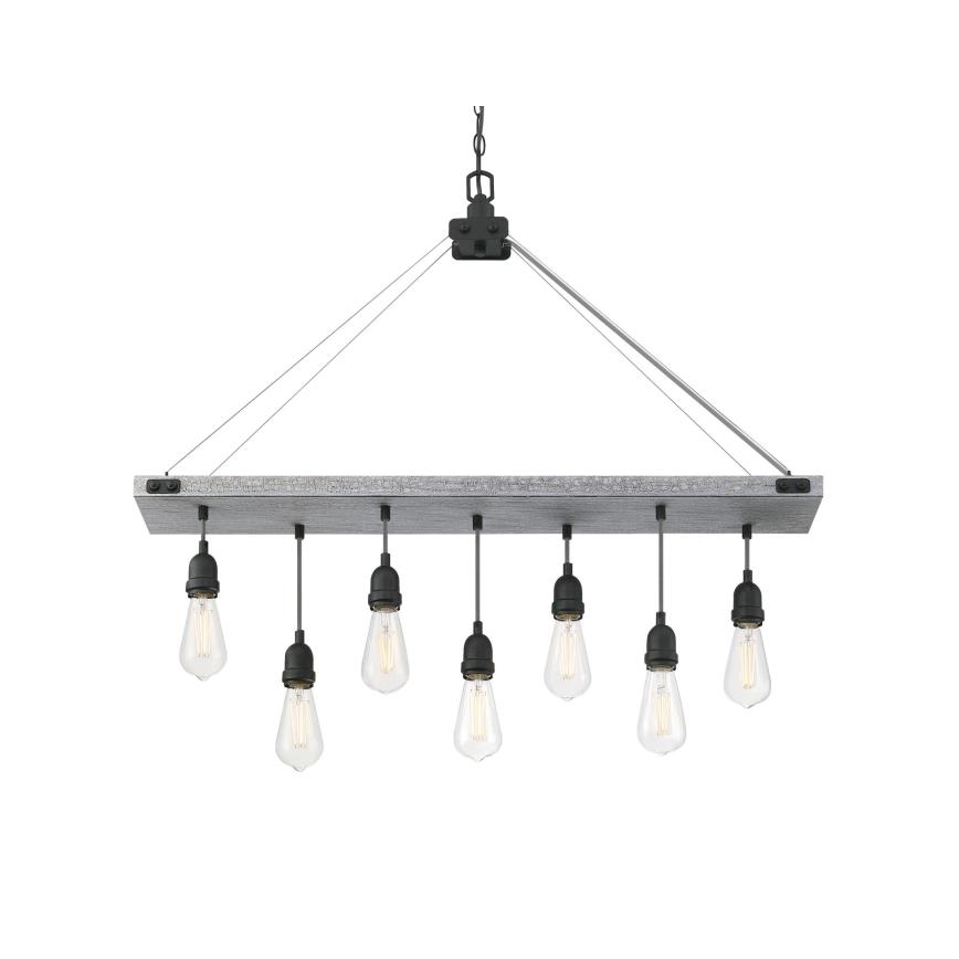 Westinghouse 6116440 - Lampadario a catena ASHWOOD 7xE27/60W/230V