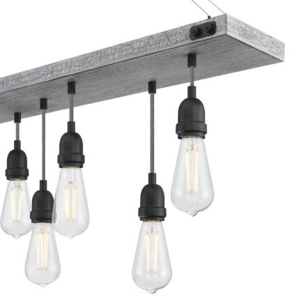 Westinghouse 6116440 - Lampadario a catena ASHWOOD 7xE27/60W/230V
