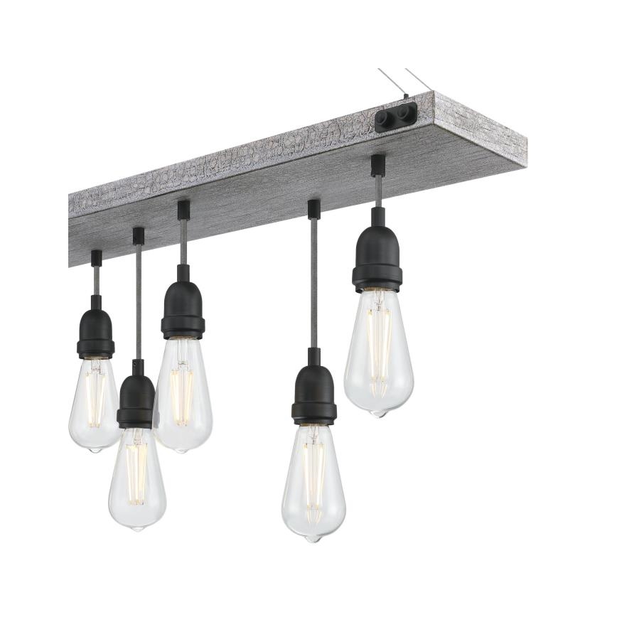 Westinghouse 6116440 - Lampadario a catena ASHWOOD 7xE27/60W/230V