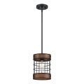 Westinghouse 61179 - Lampadario a sospensione su cavo LANGSTON 1xE27/60W/230V Ø 19 cm barnwood
