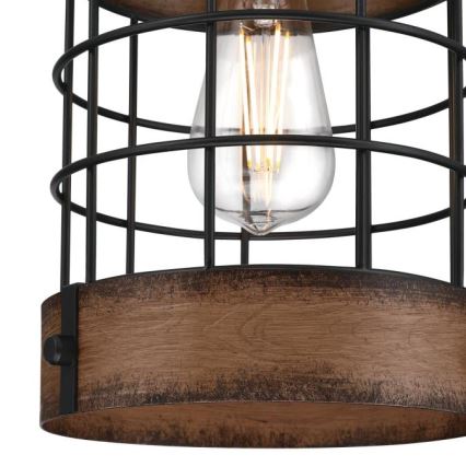 Westinghouse 61179 - Lampadario a sospensione su cavo LANGSTON 1xE27/60W/230V Ø 19 cm barnwood