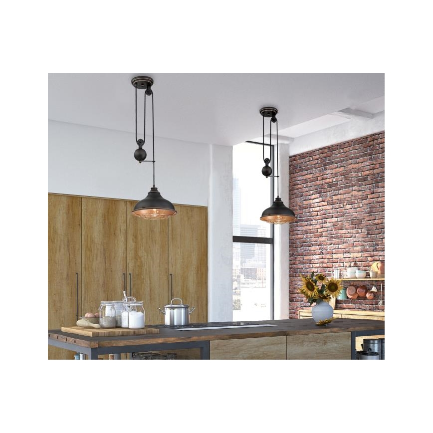 Westinghouse 61249 - Lampadario a sospensione con filo CHAVES 1xE27/60W/230V
