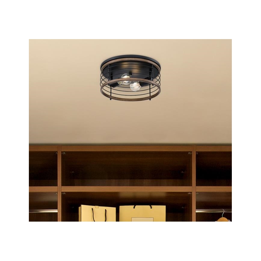 Westinghouse 61250 - Plafoniera ACKTON 2xE27/60W/230V barnwood