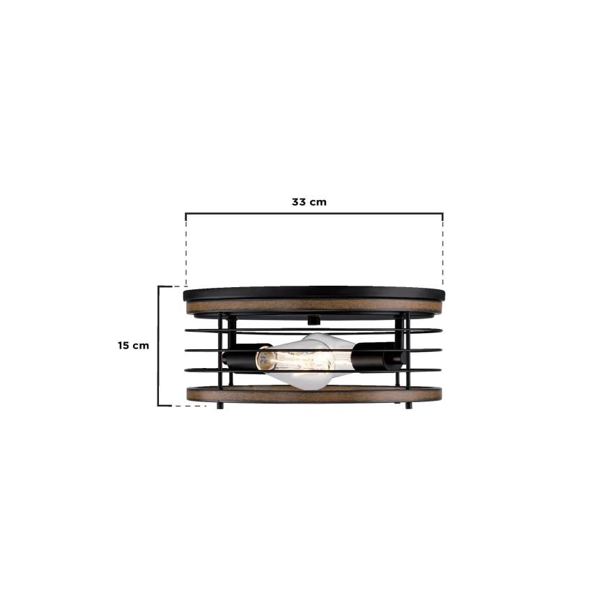 Westinghouse 61250 - Plafoniera ACKTON 2xE27/60W/230V barnwood