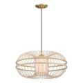 Westinghouse 61255 - Lampada a sospensione con cavo TULCEA 1xE27/60W/230V Ø 50 cm bambù