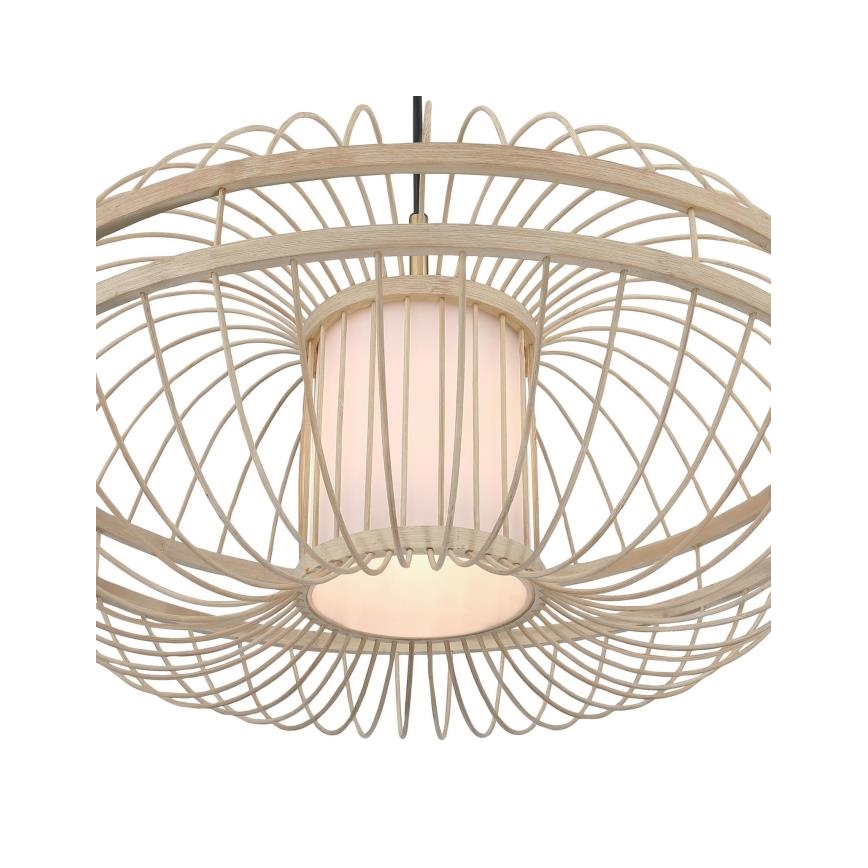 Westinghouse 61255 - Lampada a sospensione con cavo TULCEA 1xE27/60W/230V Ø 50 cm bambù