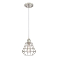 Westinghouse 6337240 - Lampadario a sospensione su cavo NATHAN 1xE27/60W/230V Ø 19 cm argento