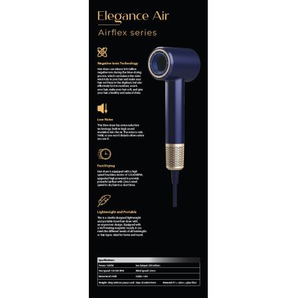 Winner Group - Asciugacapelli con ionizzatore Elegance Air 1600W/230V blu SCHUKO