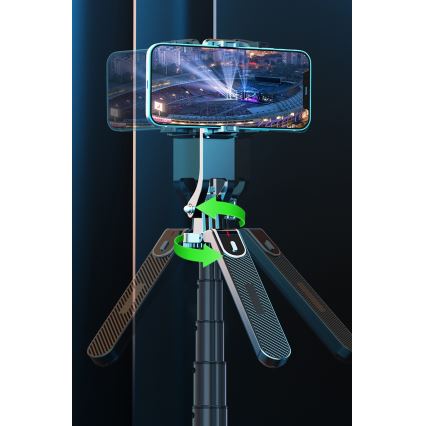 Winner Group - Bastone per selfie 3in1 con un supporto 55 mAh 180 cm nero