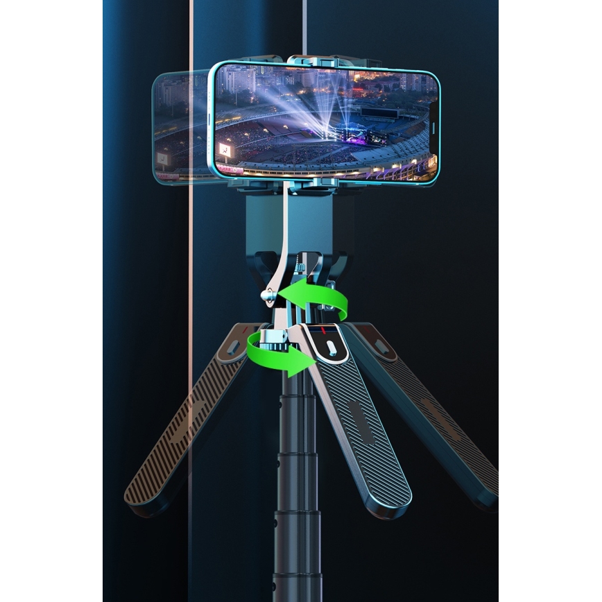 Winner Group - Bastone per selfie 3in1 con un supporto 55 mAh 180 cm nero