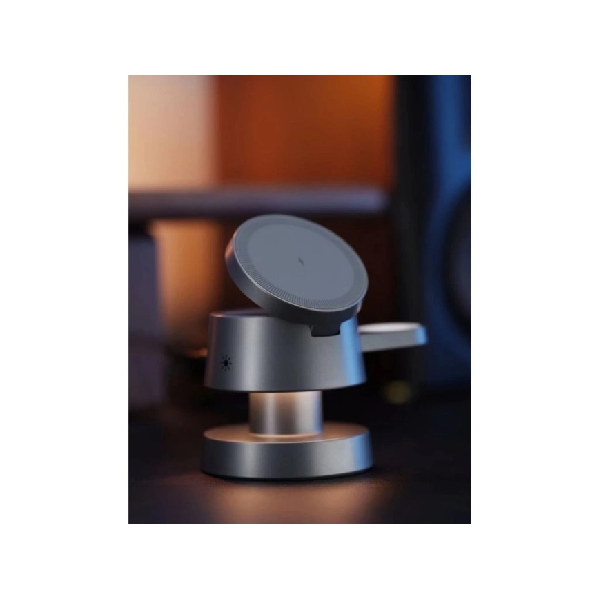 Winner Group - Caricabatterie wireless 4 in 1 MUSH8OOM 27W antracite