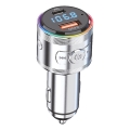 Winner Group - Caricatore per auto con trasmettitore FM e funzione vivavoce 20W argento
