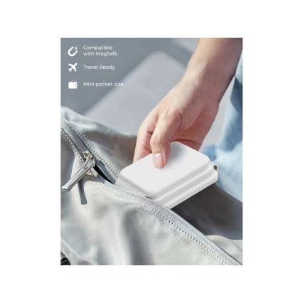 Winner Group - Caricatore wireless pieghevole 3-in-1 MAXFLEX 22,5W bianco