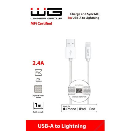 Winner Group - Cavo USB MFI Lightning / USB-A 1m bianco