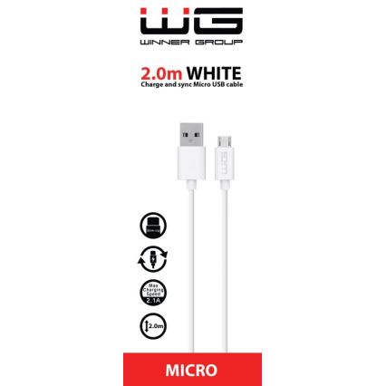 Winner Group - Cavo USB Micro USB / USB-A 2m bianco