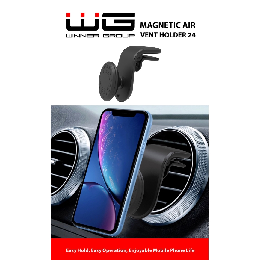 Winner Group - Porta telefono magnetico per auto nero