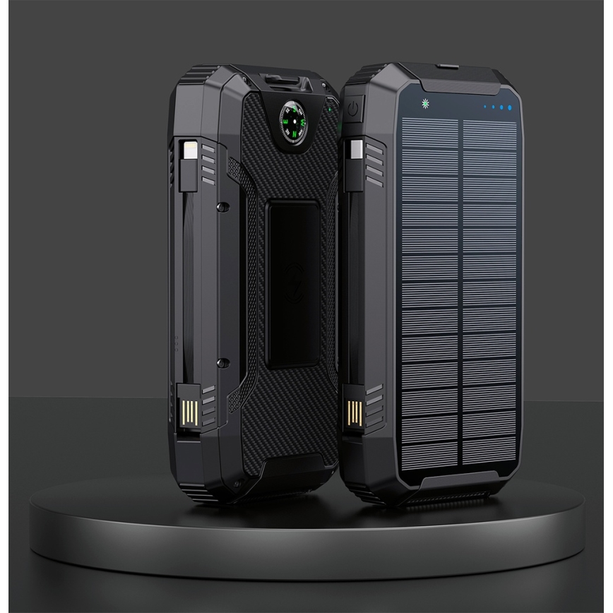 Winner Group - Power Bank con ricarica wireless e pannello solare 20000 mAh 20W PD