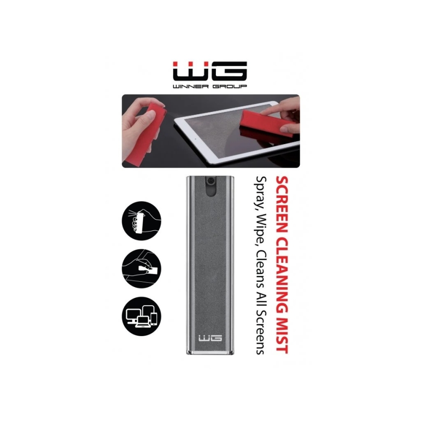 Winner Group - Pulitore per schermo 2 in 1, nero