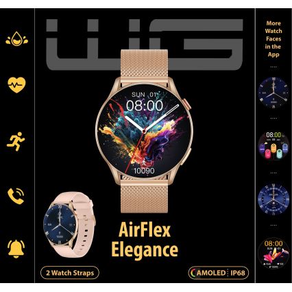 Winner Group - Smart watch AirFlex 2 Elegance 280 mAh IP68 oro