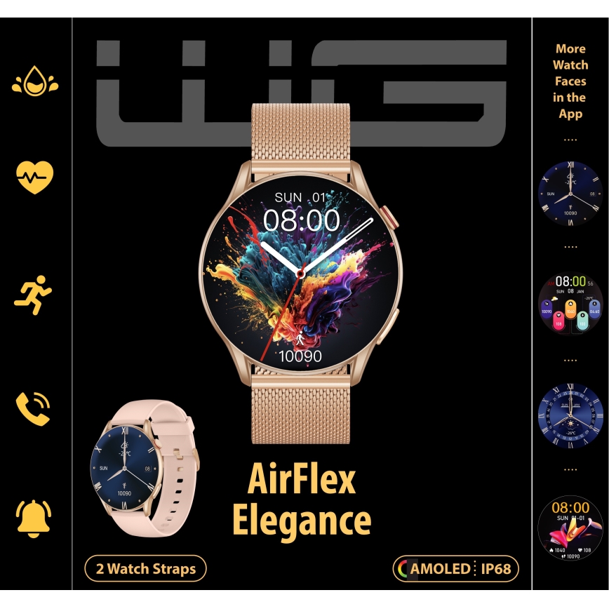 Winner Group - Smart watch AirFlex 2 Elegance 280 mAh IP68 oro