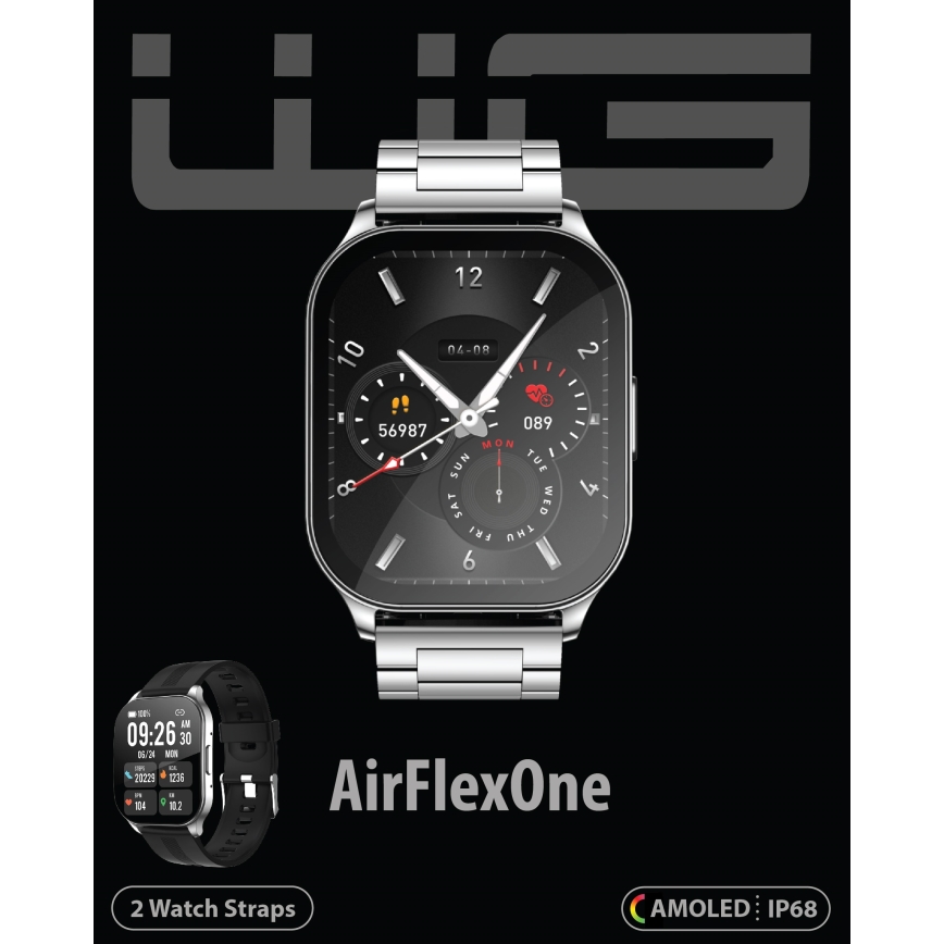 Winner Group - Smart watch AirFlexOn 300 mAh IP68 argento