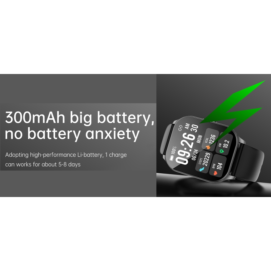 Winner Group - Smart watch AirFlexOn 300 mAh IP68 argento