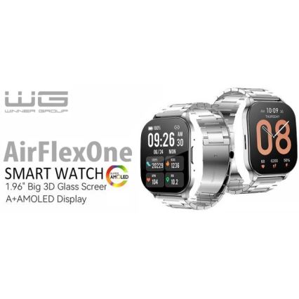 Winner Group - Smart watch AirFlexOn 300 mAh IP68 argento