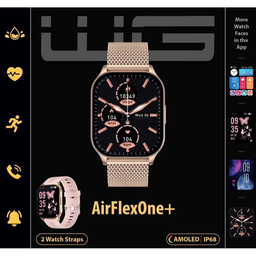 Winner Group - Smart watch AirFlexOne+ 300 mAh IP68 oro