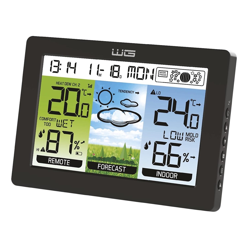 Winner Group - Stazione meteo con display LCD e sveglia 5xAAA