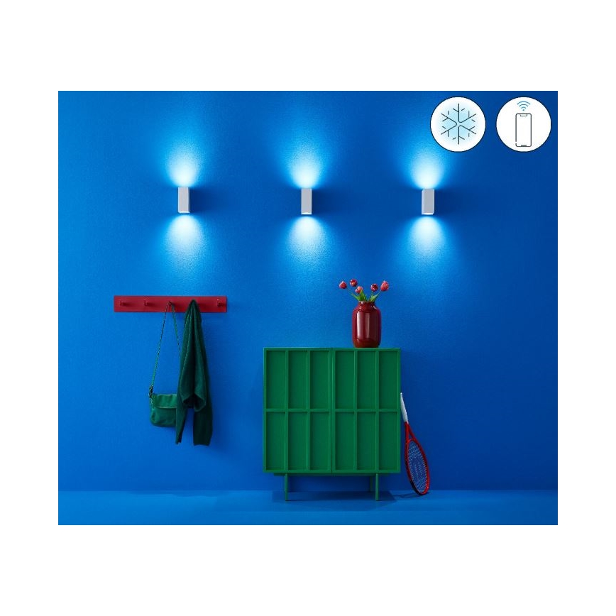 WiZ - Applique LED RGBW dimmerabile UP&DOWN 2xGU10/4,7W/230V 2200-6500K Wi-Fi CRI 90 bianco