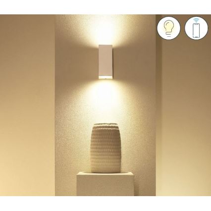 WiZ - Applique LED RGBW dimmerabile UP&DOWN 2xGU10/4,7W/230V 2200-6500K Wi-Fi CRI 90 bianco