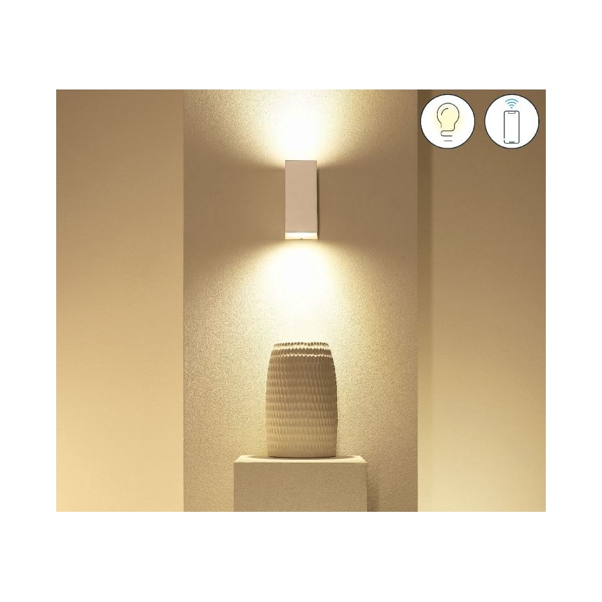 WiZ - Applique LED RGBW dimmerabile UP&DOWN 2xGU10/4,7W/230V 2200-6500K Wi-Fi CRI 90 bianco