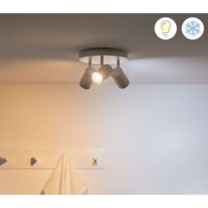 WiZ - Faretto LED RGBW Dimmerabile IMAGEO 3xGU10/4,9W/230V 2200-6500K Wi-Fi CRI 90 bianco