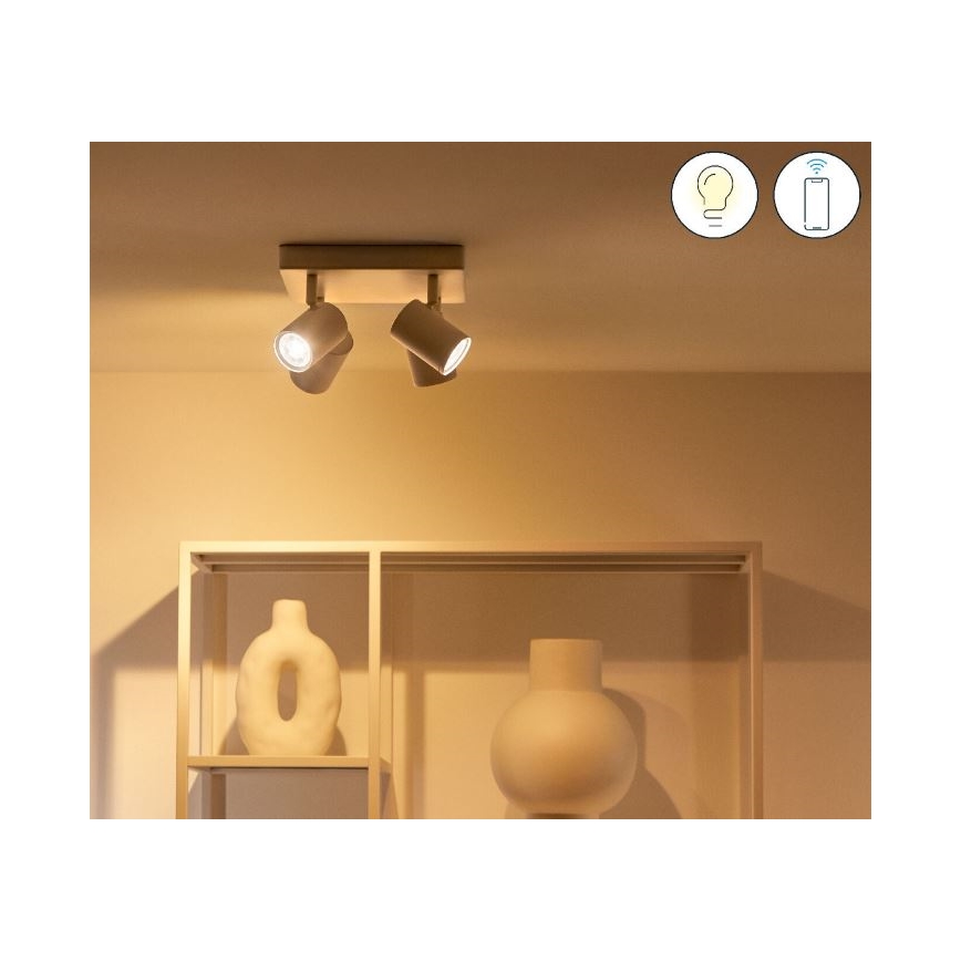 WiZ - Faretto LED RGBW Dimmerabile IMAGEO 4xGU10/4,9W/230V 2200-6500K Wi-Fi CRI 90 bianco