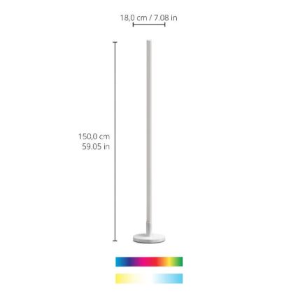 WiZ - Lampada da terra LED RGBW dimmerabile POLE LED/13W/230V 2200-6500K Wi-Fi