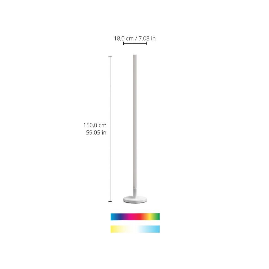 WiZ - Lampada da terra LED RGBW dimmerabile POLE LED/13W/230V 2200-6500K Wi-Fi