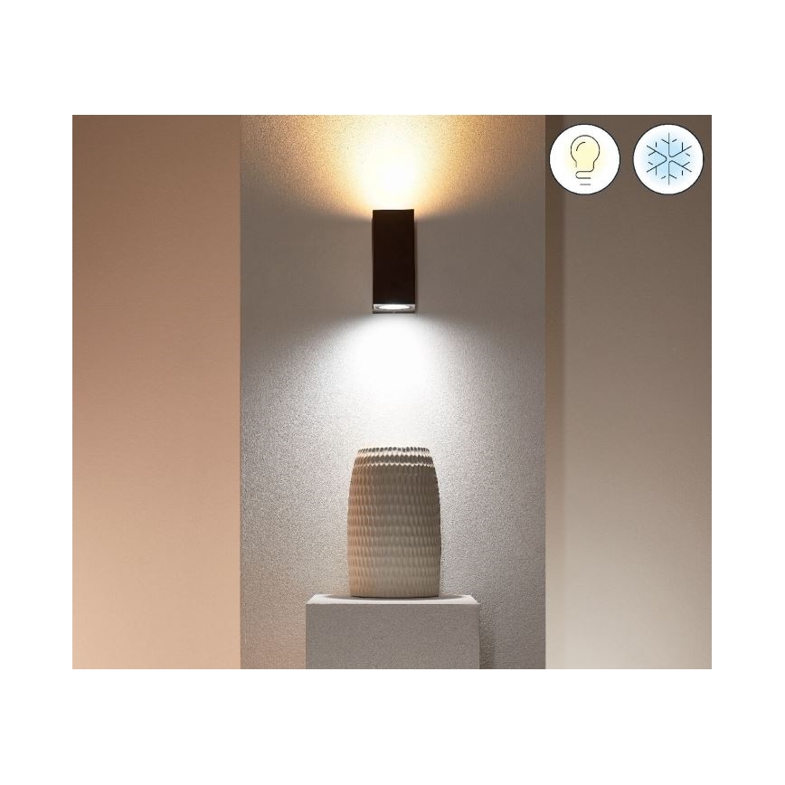 WiZ -LED RGBW Applique dimmerabile UP&DOWN 2xGU10/4,7W/230V 2200-6500K Wi-Fi CRI 90 nero