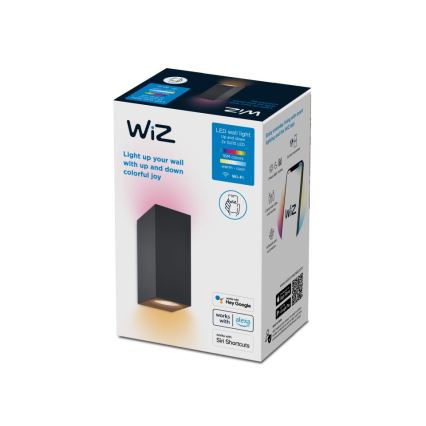 WiZ -LED RGBW Applique dimmerabile UP&DOWN 2xGU10/4,7W/230V 2200-6500K Wi-Fi CRI 90 nero