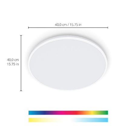 WiZ - LED RGBW Plafoniera dimmerabile RUNE LED/21W/230V 2700-6500K Wi-Fi bianco